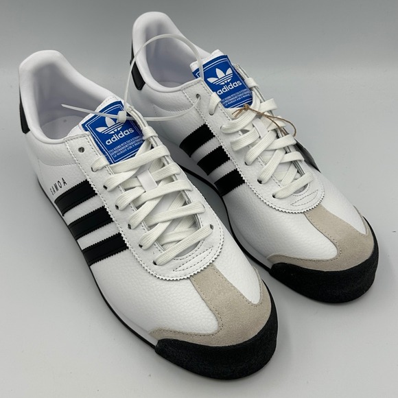 Adidas Samoa OG Classic Sneakers Shoe 3 Stripe White Black Men's 10.5 DS No Box - Picture 11 of 11